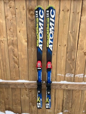 Alpine Downhill Snow Ski ATOMIC SUPERCROSS SX8 58'' Long Skis 150 cm with Binding