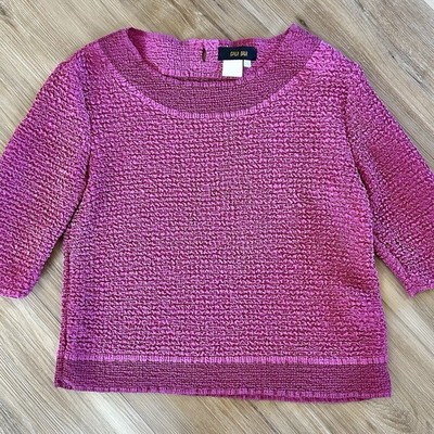 Bala Bala Bubble Popcorn Crinkle Shirt Top Vintage Style Pink Y2K 2000 S