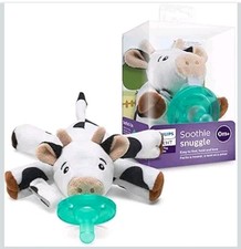 Philips Avent Soothie Snuggle Pacifier Holder Detachable Pacifier 0m Cow BIN2