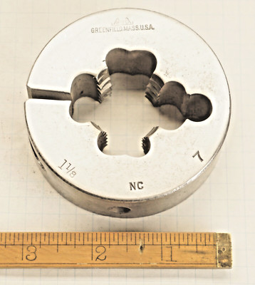 1-1/8'' - 7 TPI  Thread Die  3'' Outside diameter  USA  Made