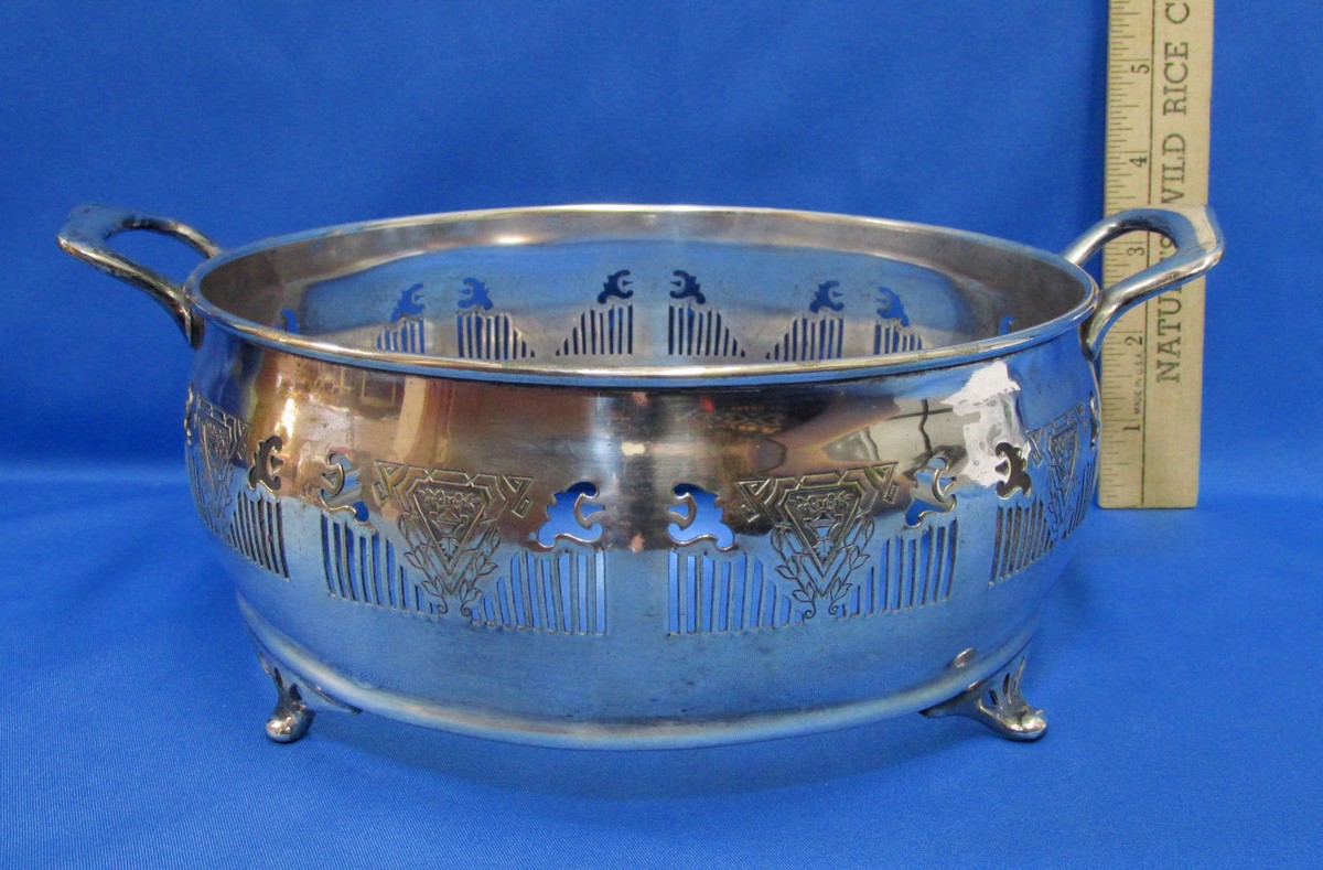 Vintage Wm A Rogers Sterling Silver Plated Serving Dish Holder
