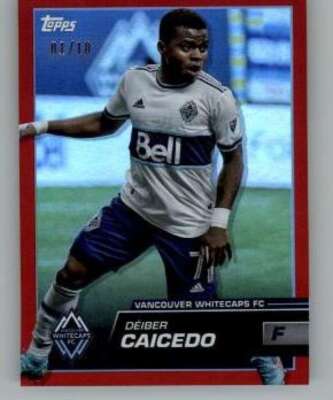 2023 Topps MLS Major League Soccer Red Foil #144 Deiber Caicedo /10