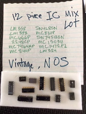 12 Piece Vintage NOS IC Mix, Excellent Value Kit, Lm358, Lm393, Lm324,