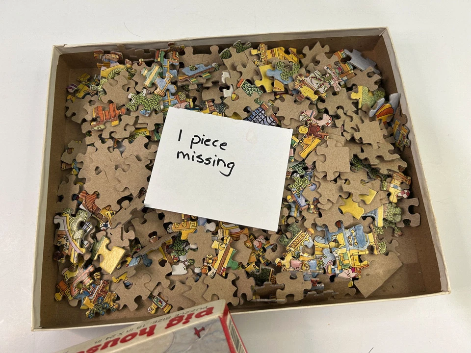 Pig House Susan Sturgill Jigsaw Great American Puzzle Factory USA Missing 1 Pc - Image 3 of 4