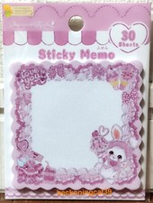 Clothes Pin Fumika Amenomori Sticky Memo Note 30 Rabbit Pop Star Pink MADE JAPAN