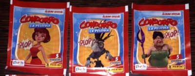 CONDORITO  LA PELICULA 12 UNNOPENED ENVELOPES  STICKERS PANINI CHILE