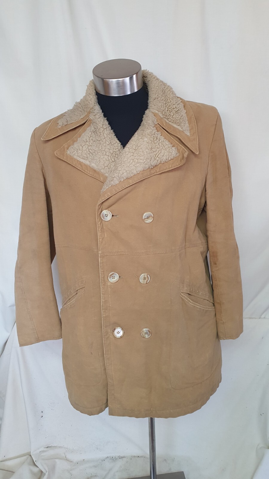 ALTRA Mens Warm Coat Ho of sears size M Beige 46" chest 34" length 0858