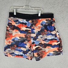 Fabletics Shorts Men Multi Camo Lined The Fundamental 7" Inseam Stretch Athletic