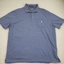 Men's Polo Ralph Lauren Classic Fit Golf Polo Shirt Light Blue XL Short Sleeve