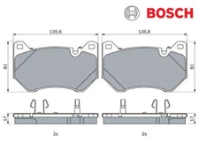 Brake pad set, disc brake Bosch 0986424965 for Audi Q5