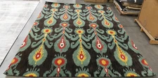 CHARCOAL / BLUE 8' X 10' Hole in Rug Reduced Price 1172610577 IKT219A-8