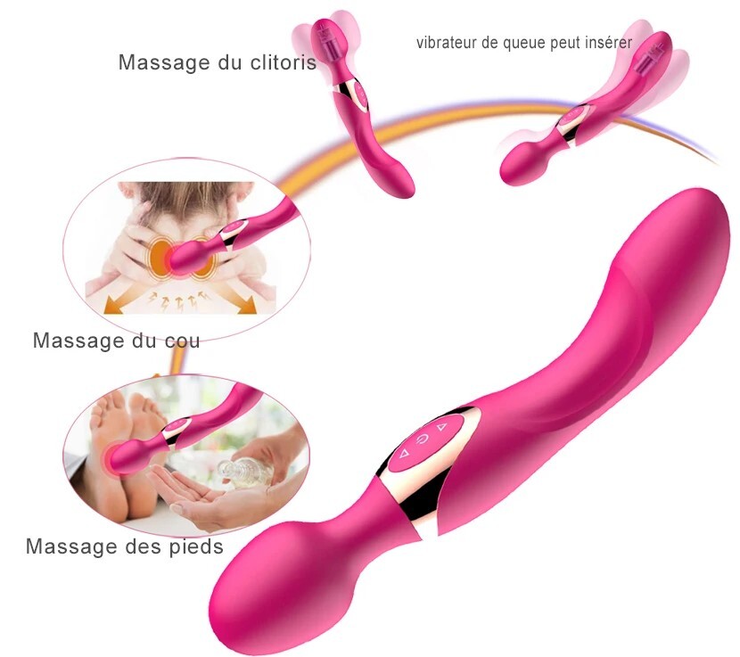 Vibromasseur Double Stimulation Clitoris Et Corps, 10 Vitesses - Neuf