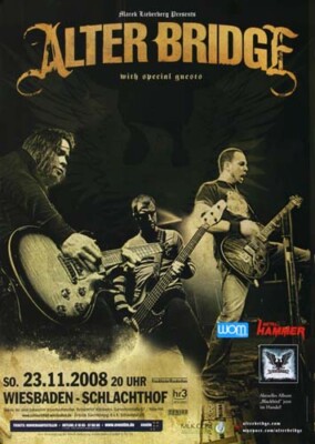 Alter Bridge - Isolation, Wiesbaden 2008 | Konzertplakat | Poster