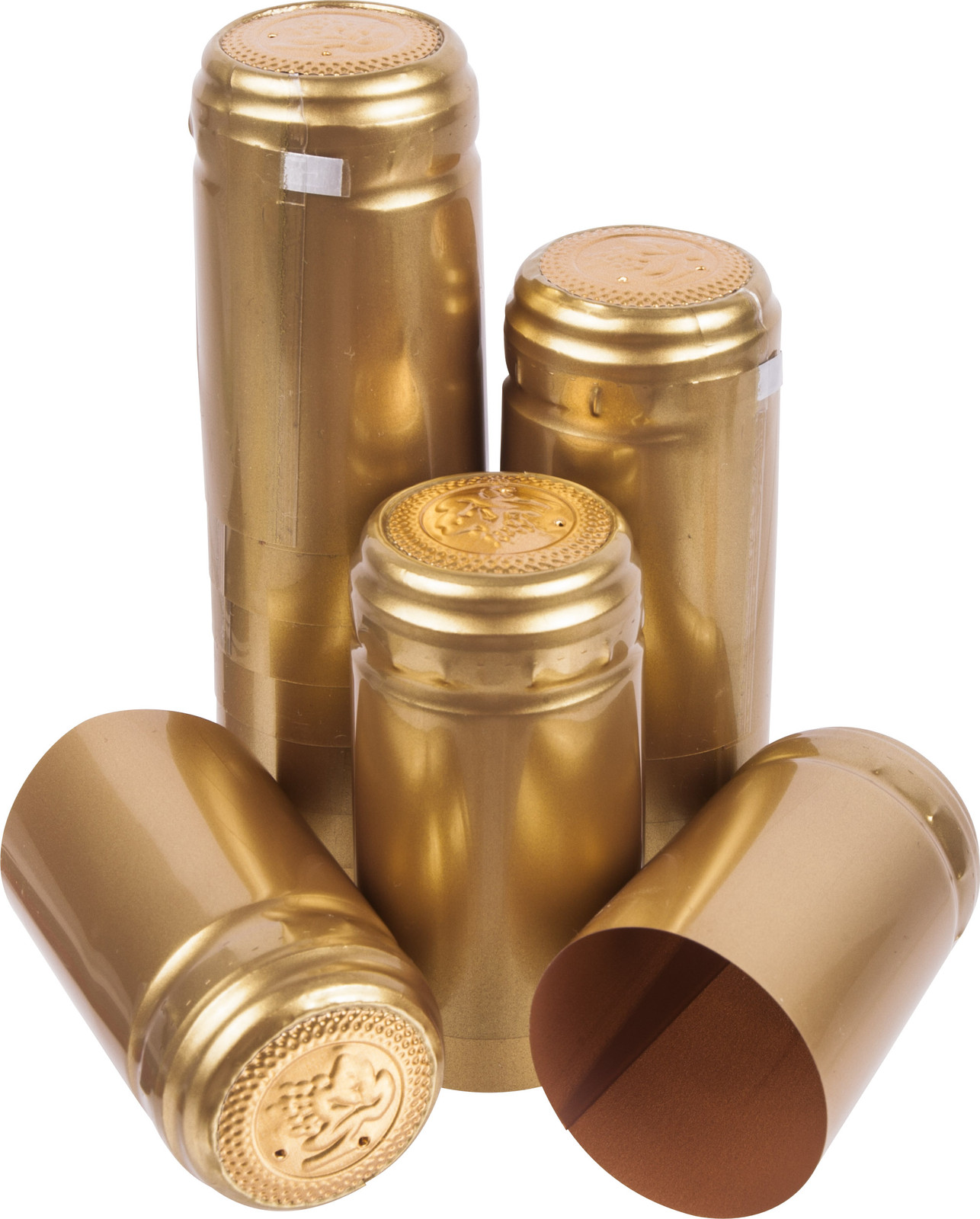 Shrink Caps Capsules Heat Perforated Wine Making Bottle GOLD 100pcs