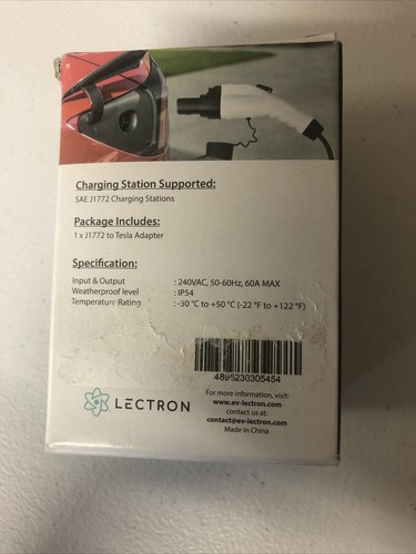Lectron J1772 Tesla Charging Adapter. Compatible Level 1 And 2 Charging Statio - Picture 4 of 12