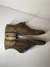 Johnston & Murphy Brown Suede Oxfords Size 9 M Brown Cap-toe Oxfords