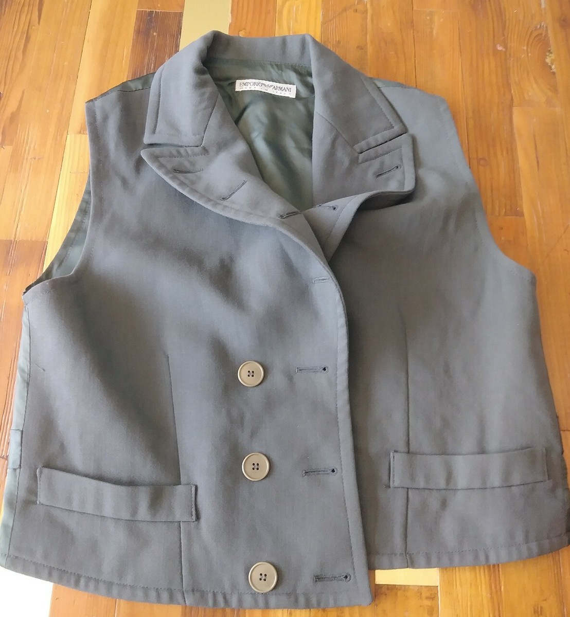 Armani No Collar Waistcoat EMPORIO ARMANI】NO COLLAR JACKET 281T