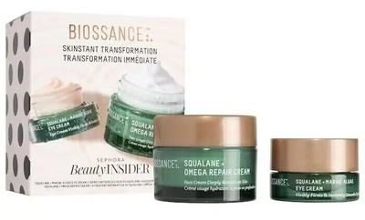 Biossance Squalane Marine Algae Eye Cream & Omega REPAIR Sephora Rewards Travel