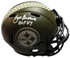 Pittsburgh Steelers Mean Joe Greene Signed Salute To Service Mini Helmet Beckett