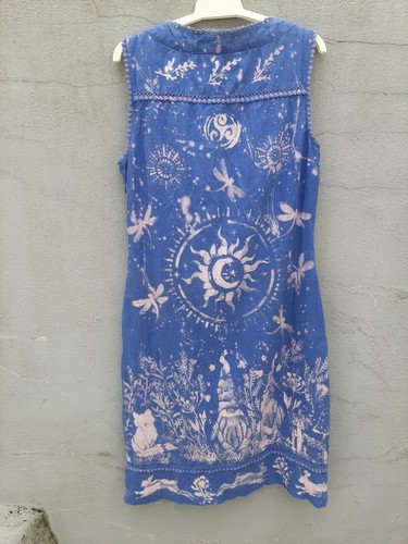 Abito da donna Goblincore Pixie Fae stampa OOAK boho hippie psytrance - Foto 14 di 17