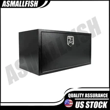 36 In. X 18 In. X 18 In. Black Iron Underbody Truck Storage Tool Box w/Lock+ Key
