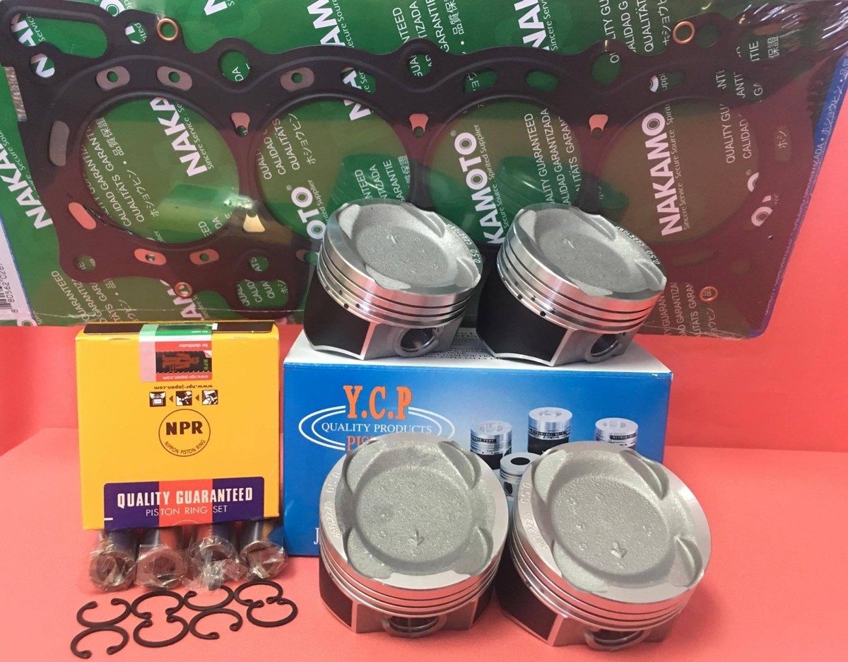 YCP 75.5mm Vitara Teflon Pistons LowComp NPR Rings For Honda Crx