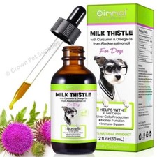 Liver  Kidney Detox Support Supplement Milk Thistle for Dogs Organic  Omega 3