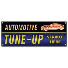 Automotive Tune-Up Service Banner Concession Stand Food Truck Single Sided