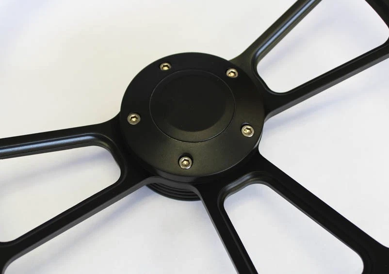 Olds Cutlass 442 Delta 88 98 1965-66, 1968 volante negro sobre negro 14" Foto 2 de 4