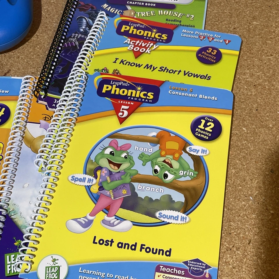 Leapfrog LeapPad Learning System Case, 12 games & books, and Pad/Player WORKING - Image 3 of 4