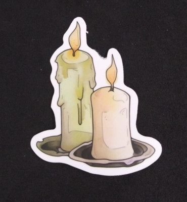 Magical Forest Witch Burning Candles Sticker 2.25'' x 2'' (AE)