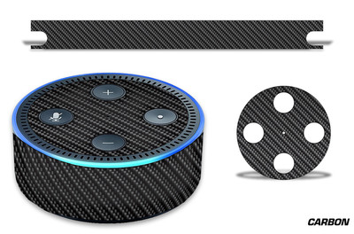 Skin Decal Wrap for the Amazon Echo Dot 2nd Gen Alexa Graphics Stickers CARBON