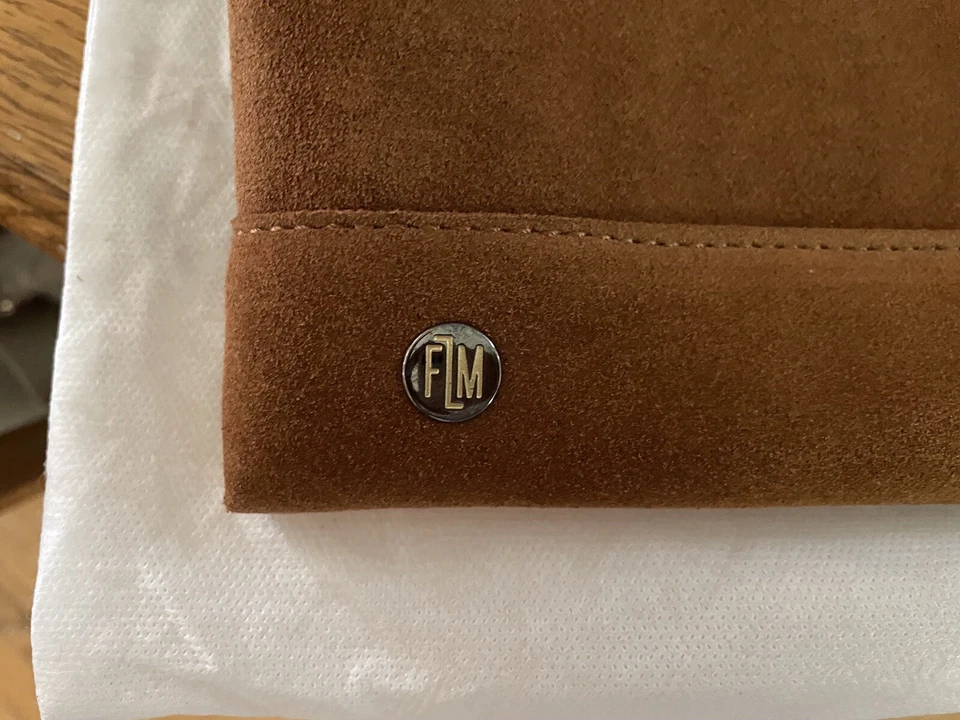 NEW Flume Brown Suede Laptop Bag Clutch Pouch - Image 2 of 4