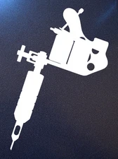 TATTOO GUN Machine Tatouage Body Ink Artist Vinyl Car Store Window Sticker Decal