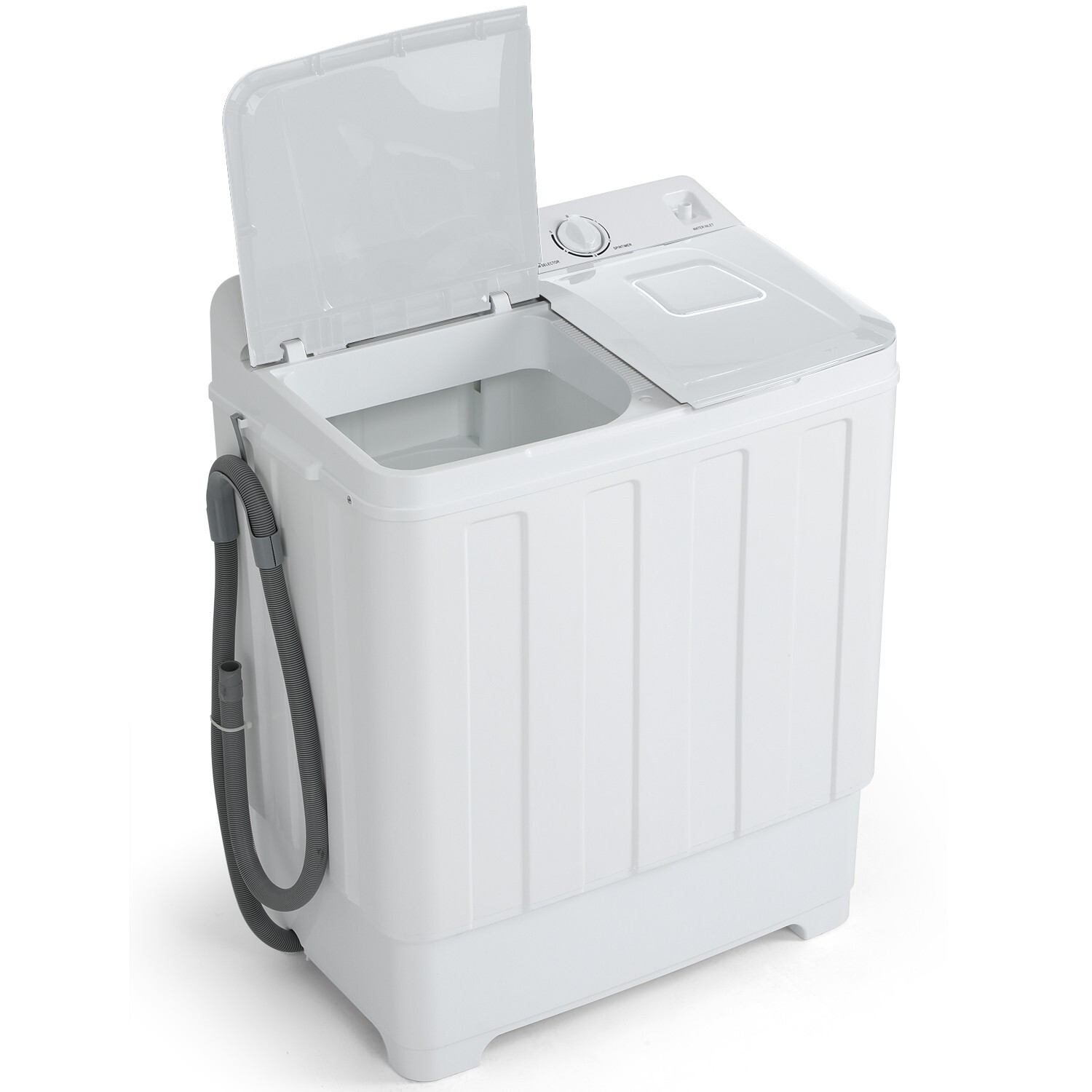 Portable Washing Machine 30LBS Twin Tub Mini Compact Laundry Washer w