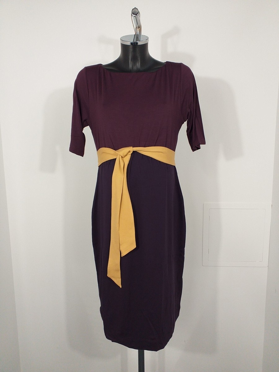 Tiffany Rose Anna Shift Dress (Imperial) Plum Purple With Gold