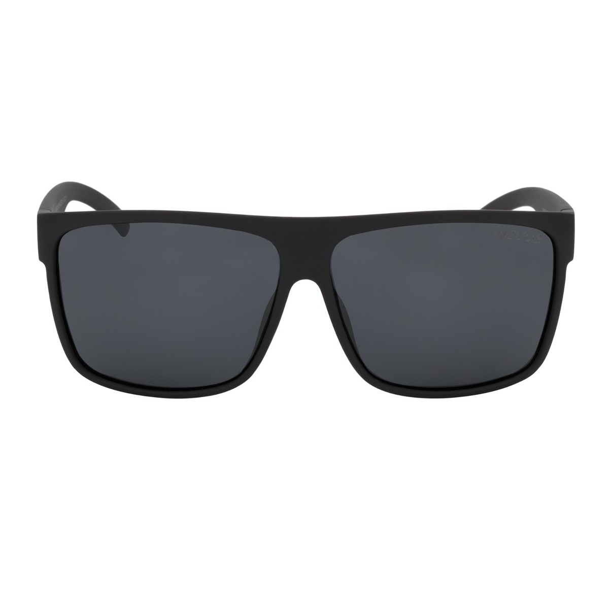 Men's XL Wide Fit Polarized Square Sunglasses Matte Black Frame