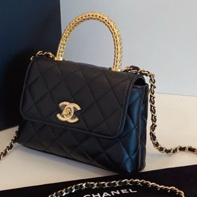 Chanel 25A Cocohandle Mini Calfskin Chain Top Handle Bag Crossbody