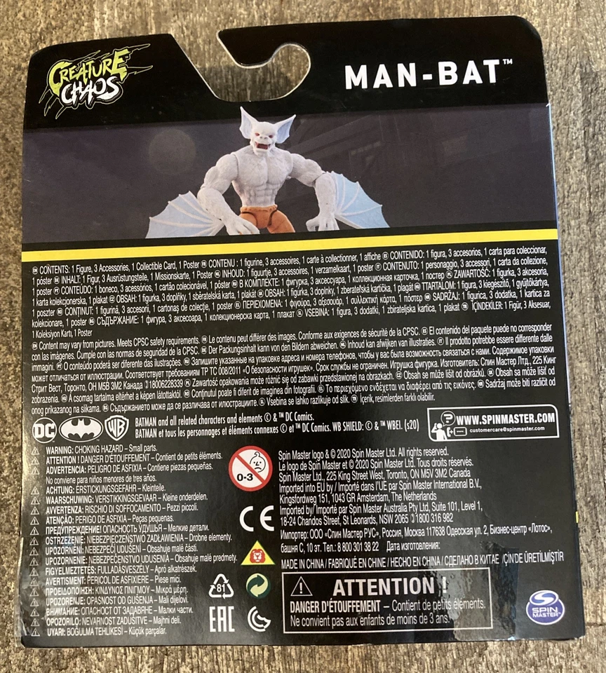 DC Spin Master White Man-Bat 2020 primera edición variación exclusiva de Target Foto 3 de 4