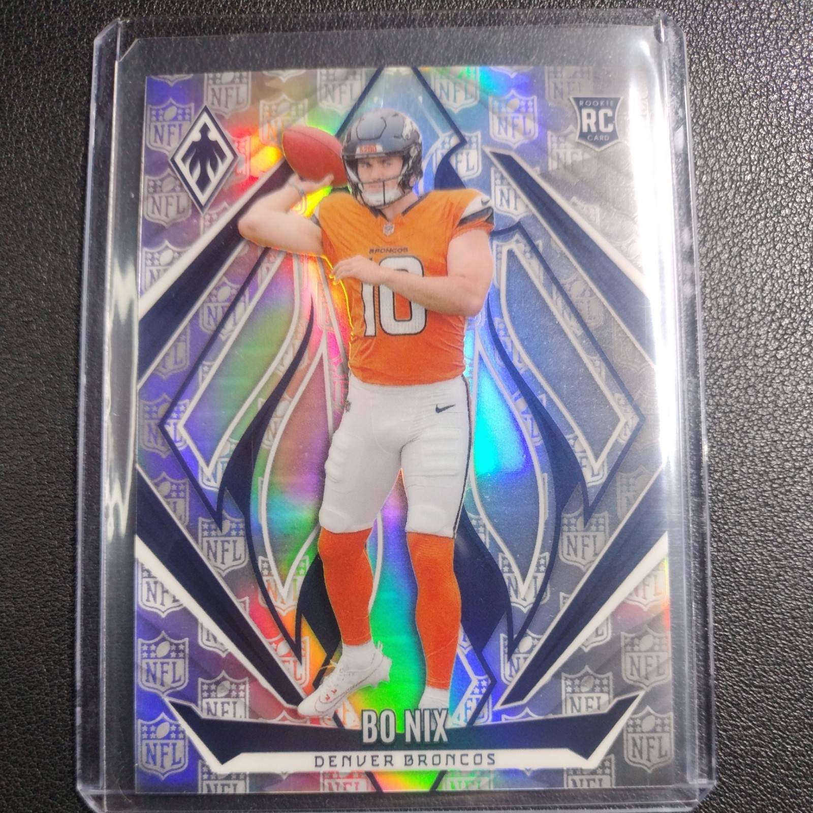 BO NIX 2024 PANINI PHOENIX ROOKIE NFL SHIELD SILVER RC /150 BRONCOS #159