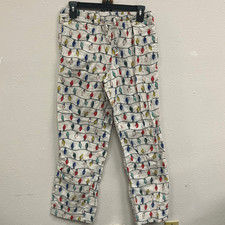 Hanna Andersson women  s XS flannel 100 cotton Christmas light PJ pants 751