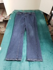 NYDJ Jeans Size 14 Womens Blue Stretch Pants Ladies Denim Mid Rise Straight