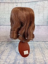 Playhouse YVETTE Doll Wig Human Hair Size 8-9 Light Brown Long Curls and Bangs