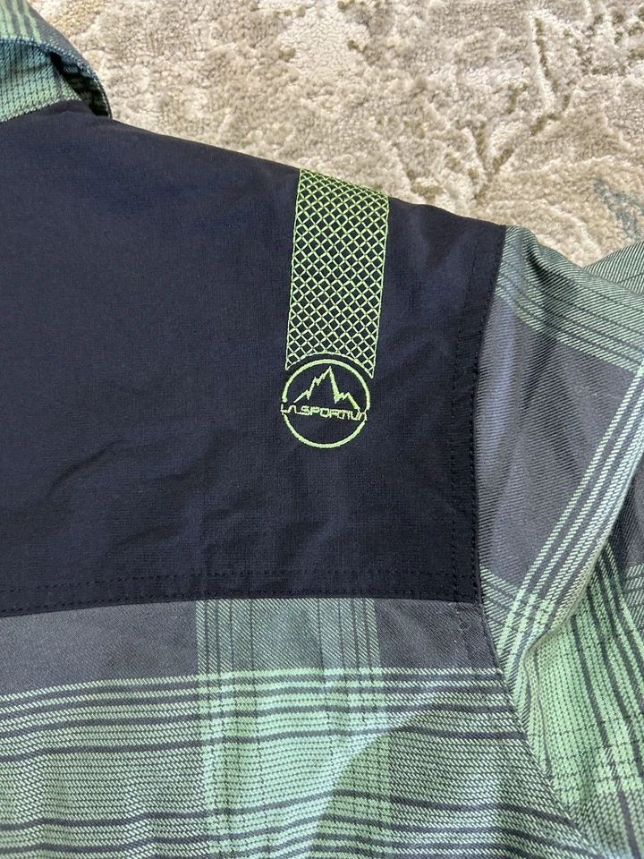 Camisa Cazadora La Sportiva Para Hombres S Verde Escalada Senderismo Nebulosa Franela EXCELENTE Foto 4 de 4