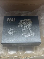 🆕 2025 Laser Engraved American Eagle One Ounce Silver Proof Coin New