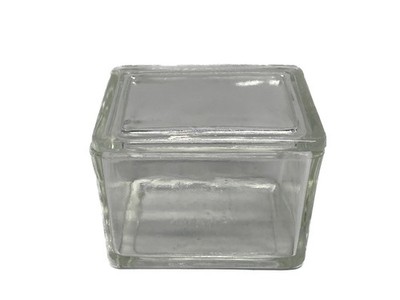 WHEATON Laboratory Glass Staining Dish With Lid 4-1/4  L x 3-1/2  W x 3  H