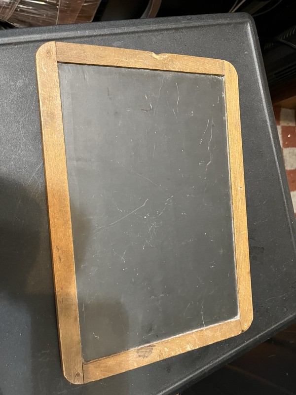 Antique Schoolhouse Slate Child's Chalkboard Double Sided