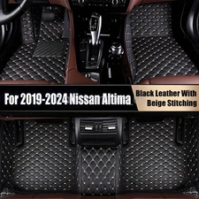 Microfiber Leather Front & Rear Surround Floor Mats For 2019-2024 Nissan Altima