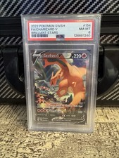PSA 8 Pokemon Brilliant Stars Full Art Charizard V 154/172 NM/MINT Condition!! on eBay