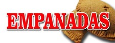 EMPANADAS DECAL sticker latin restaurant food meat chicken hot pocket